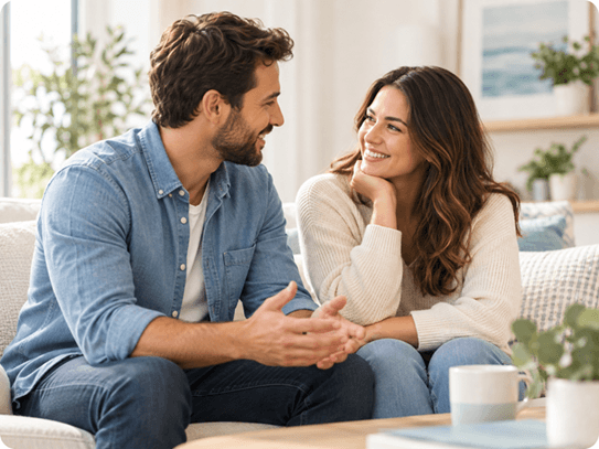 premarital counseling Baltimore Maryland - couple sitting